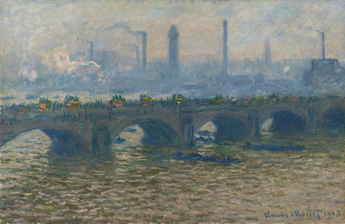Claude Monet. Waterloo Bridge, gråvejr. 1903. Inv.nr. 198 WH. Fotograf Anders Sune Berg