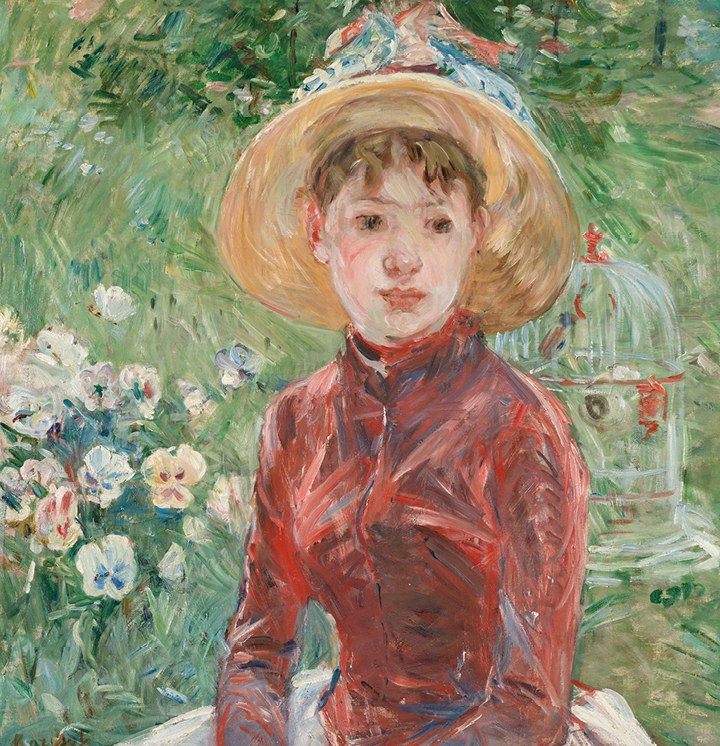 Ordrupgaard. Ung pige i det grønne malet af Berthe Morisot i 1885.