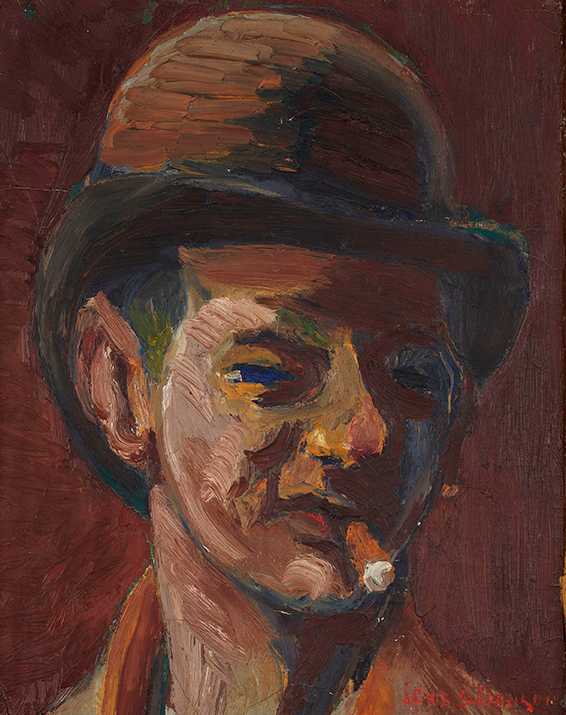 Jens Sørensen. Selvportræt med cigar. (ca. 1920). Inv.nr. 369. Fotograf Anders Sune Berg