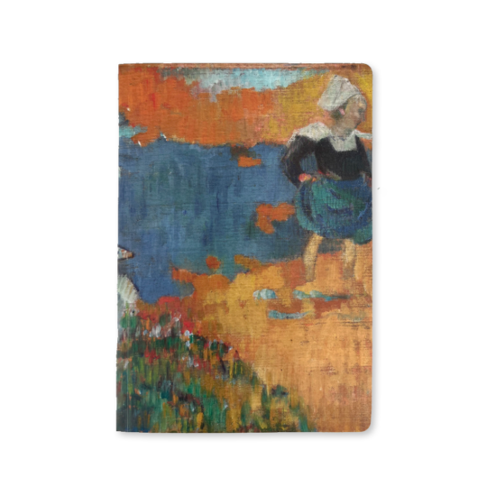 Notesbog. Paul Gauguin, Bretagnepige og gås ved vandet, 1888
