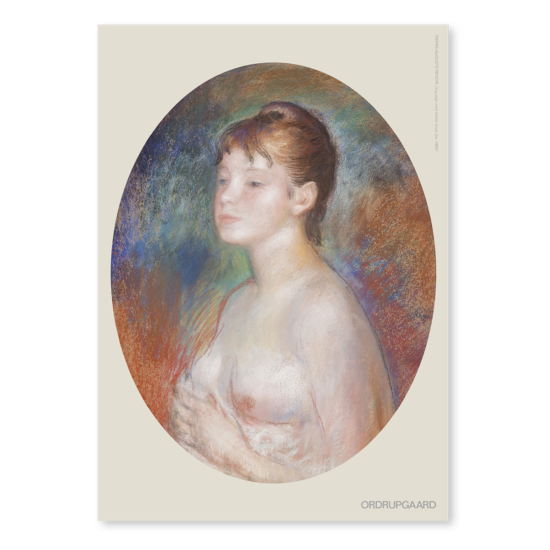 PIERRE-AUGUSTE RENOIR, Ung pige med blottet bryst, (ca. 1885)