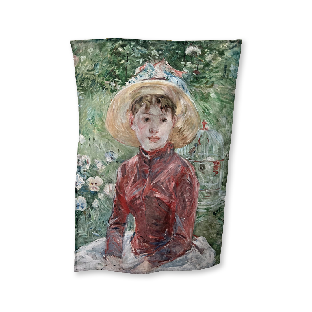 Viskestykke vist med fuldt motiv af Berthe Morisot, ung pige i det grønne