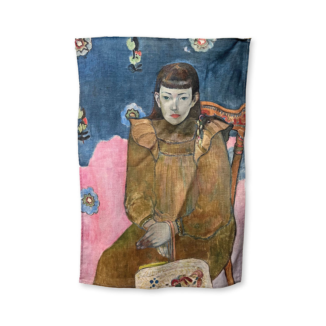 Klik her og få vist Viskestykke med motiv af Paul Gauguin, Portæt af ung pige, køb i Webshop Ordrupgaard