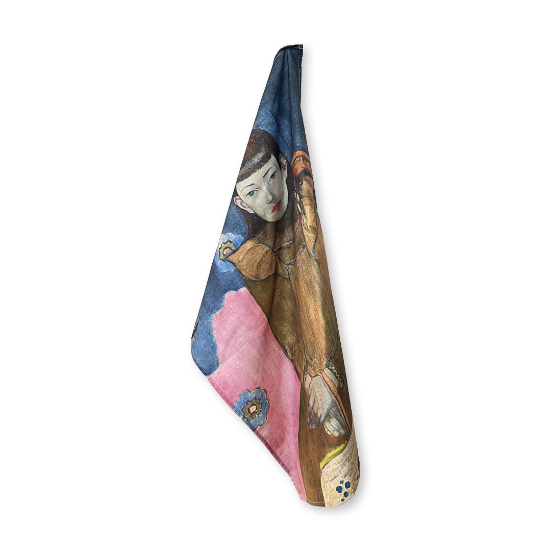 Klik her og få vist viskestykke med motiv af Paul Gauguin, Portræt af ung pige.