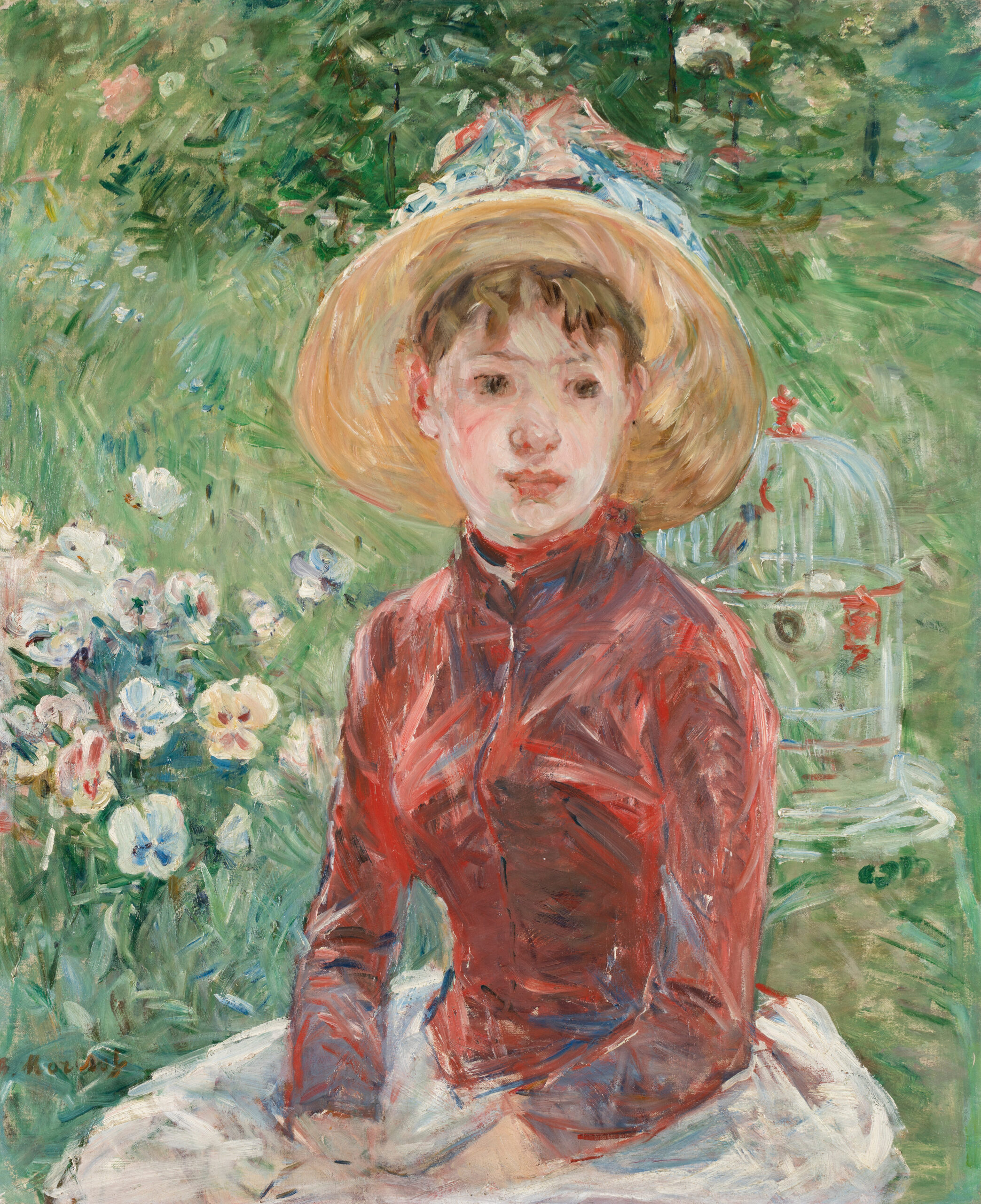 Berthe Morisot. Ung pige i det grønne. (mademoiselle Isabelle Lambert). (1885) Inv.nr. 251 WH. Fotograf Anders Sune Berg
