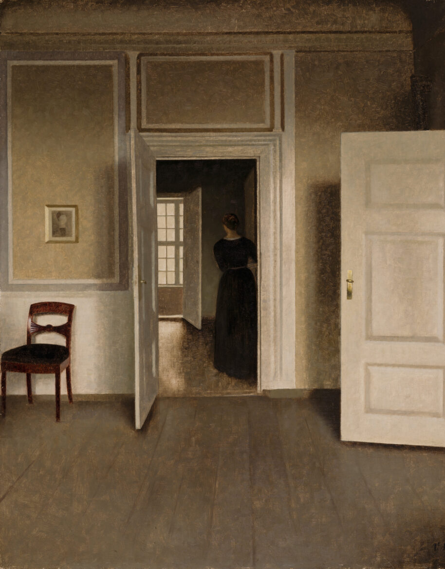 Vilhelm Hammershøi, Interior from the home of the Artist, ca. 1900. Photo Finnish National Gallery Hannu Pakarinen
