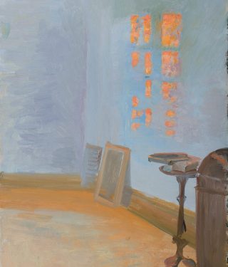 Anna Ancher, Aftensol i kunstnerens atelier på Markvej, tidligst 1913, Skagens Kunstmuseer.