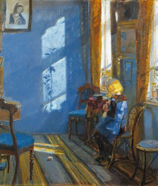Anna Ancher, Solskin i den blå stue, 1891, Skagens Kunstmuseer