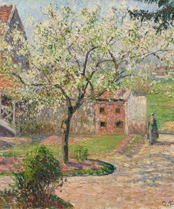 Camille Pissarro. Blomstrende blommetræer, Éragny. Kunstnerens hjem. 1894. Inv.nr. 267 WH. Fotograf Anders Sune Berg