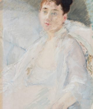 Eva Gonzalès (1849-1883), Rekonvalescenten. Kvinde i hvid kjole, 1877-78, Ordrupgaard
