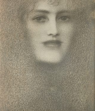 Fernand Khnopff, De røde læber, 1897, Collection Lucile Audouy, ©Thomas Hennocque