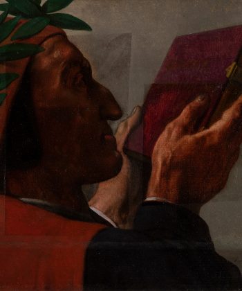 Jean-Auguste-Dominique Ingres. Dante overrækker Den Guddommelige Komedie til Homer. (ca. 1827 og ca. 1864-65). Inv.nr. 248 WH. Fotograf Anders Sune Berg