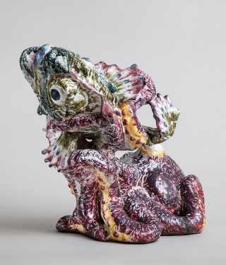 Jean Gauguin. Blæksprutte fanger fisk. 1927. CLAY Keramikmuseum Danmark. Fotograf Ole Akhøj