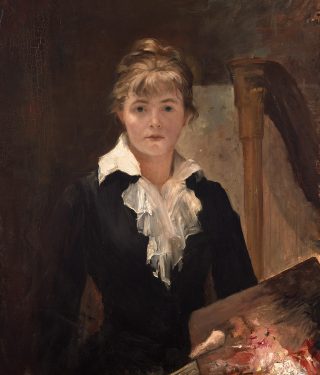 Marie Bashkirtseff (1858-1884), Selvportræt med palet, Ca. 1883, Musée des Beaux-Arts Jules Chèret