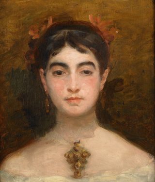 Marie Bracquemond (1840-1916), Selvportæt, ca. 1870, Musée des Beaux-Arts, Rouen