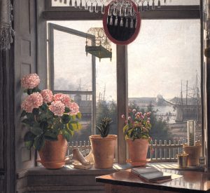 Martinus Rørbye, Udsigt fra kunstnerens vindue, 1823-1827. Statens Museum for Kunst, open.smk.dk, public domain