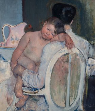 Mary Cassatt (1844-1926), Siddende kvinde med et barn i sine arme, ca. 1890, Museo de Bellas Artes de Bilbao_