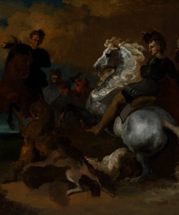 Théodore Géricault. Ulve- og rævejagt, kopi efter Rubens. (1808-12 eller 1814-15). Inv.nr. 226 WH. Fotograf Anders Sune Berg